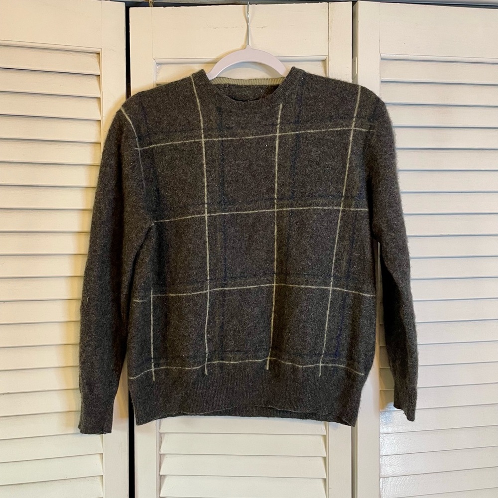 Vintage Cashmere Plaid Sweater